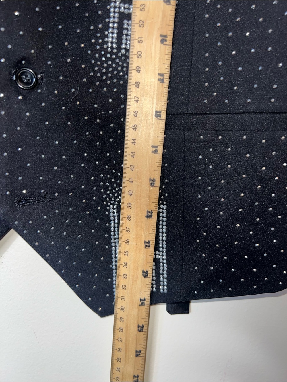 Barocco Luxe Luster Black/Silver Rhinestone Patterned Vest Size Small - Picture 10 of 10